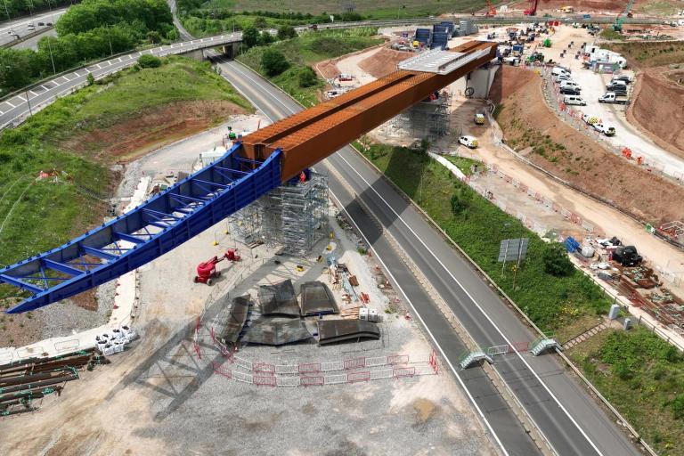 Victor Buyck Steel Construction M6 Motorway South Viaduct Launc