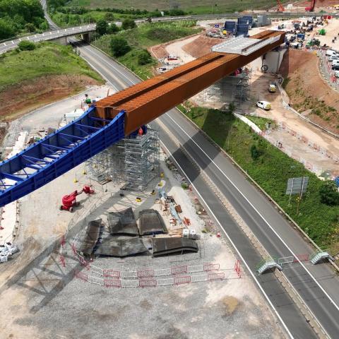 Victor Buyck Steel Construction M6 Motorway South Viaduct Launc